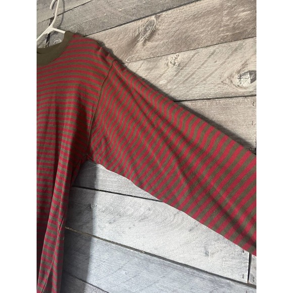 Vintage Dockers Levi’s Stripped Long Sleeve Brown‎ and Red Shirt - Picture 5 of 10